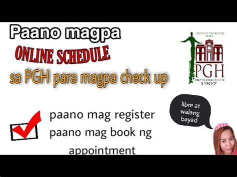 pgh opd schedule|STEP BY STEP TUTORIAL .